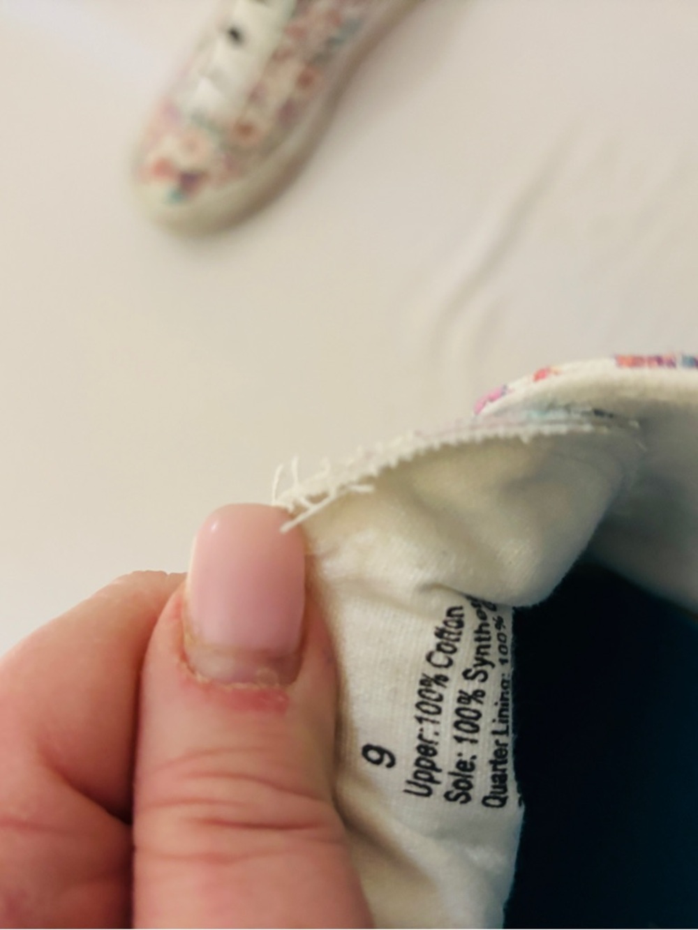 Blowfish Floral Slip-On Sneakers in Cream with Pink & Green Women’s Size 9 - Picture 10 of 10